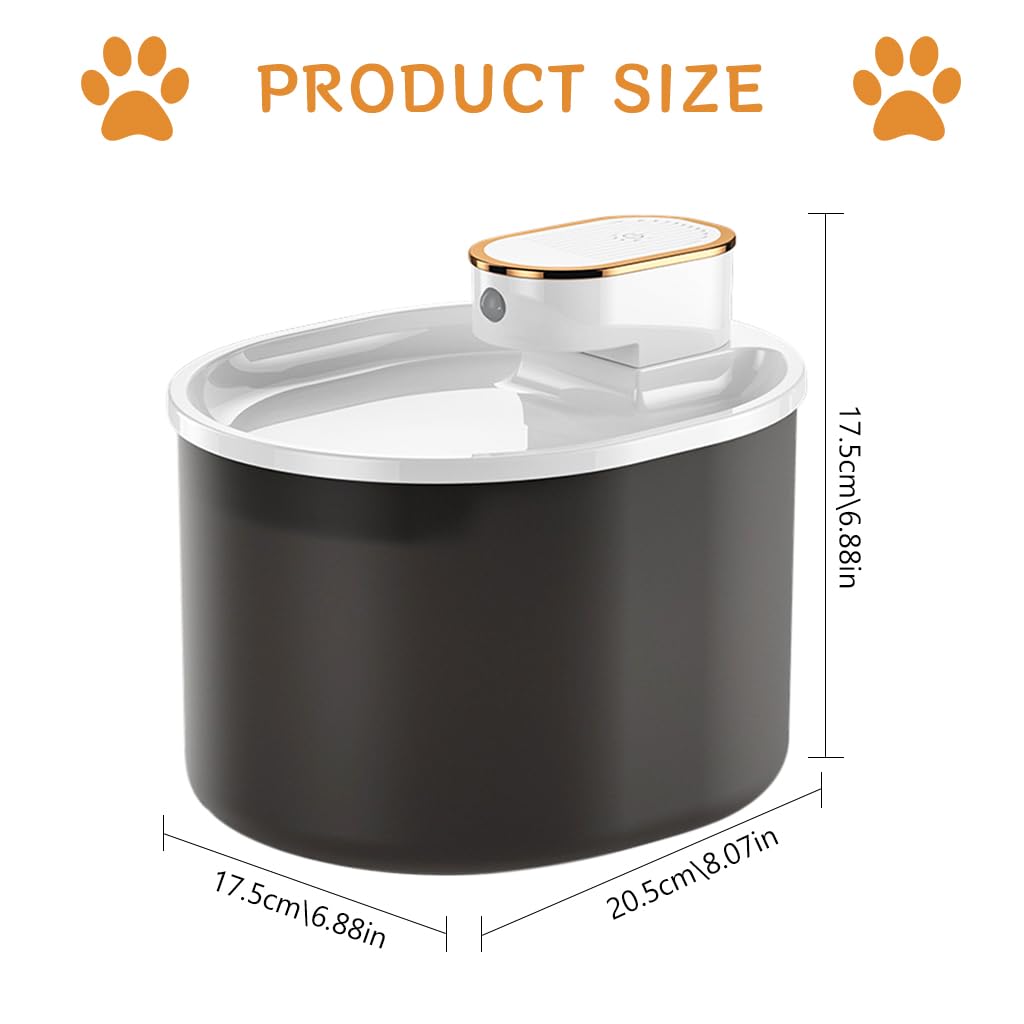 Qpets USB Cat Water Fountain, 3L Cordless Rechargeable Silent Cat Water Fountain Smart Induction Cat Water Fountain Automatic Water Filteration Circulation Cat Water Fountain Qpets USB Cat Water Fountain, 3L Cordless Rechargeable Silent Cat Water Fountain Smart Induction Cat Water Fountain Automatic Water Filteration Circulation Cat Water Fountain